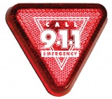 Flashing Safety Lights Triangular Red (Stock)